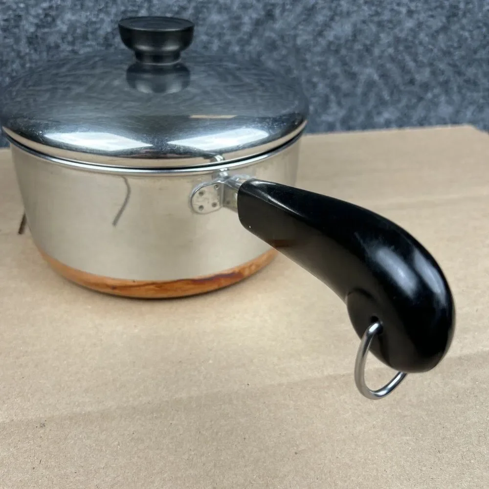REVERE WARE 2QT. Sauce Pan Copper Bottom With Lid Vintage  Clinton, IL 1801